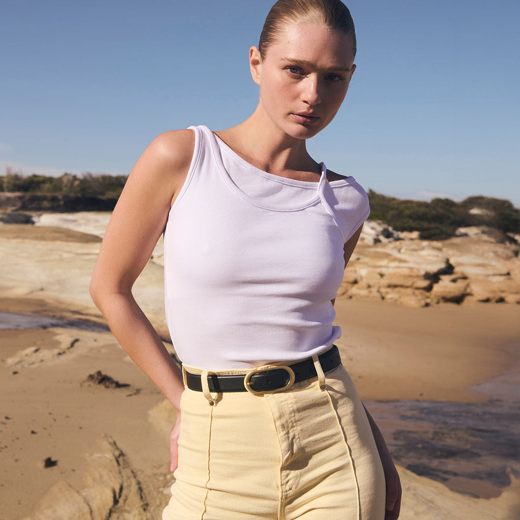 Final Loop Belt - Black Nappa/Gold: The Ultimate Statement Piece