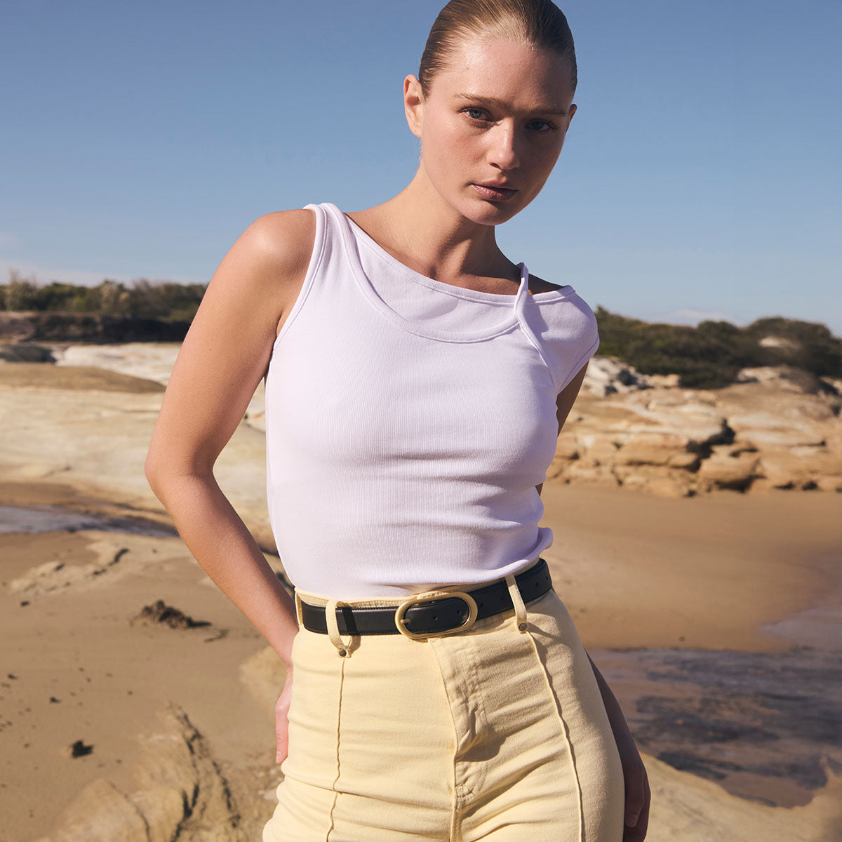 Final Loop Belt - Black Nappa/Gold: The Ultimate Statement Piece