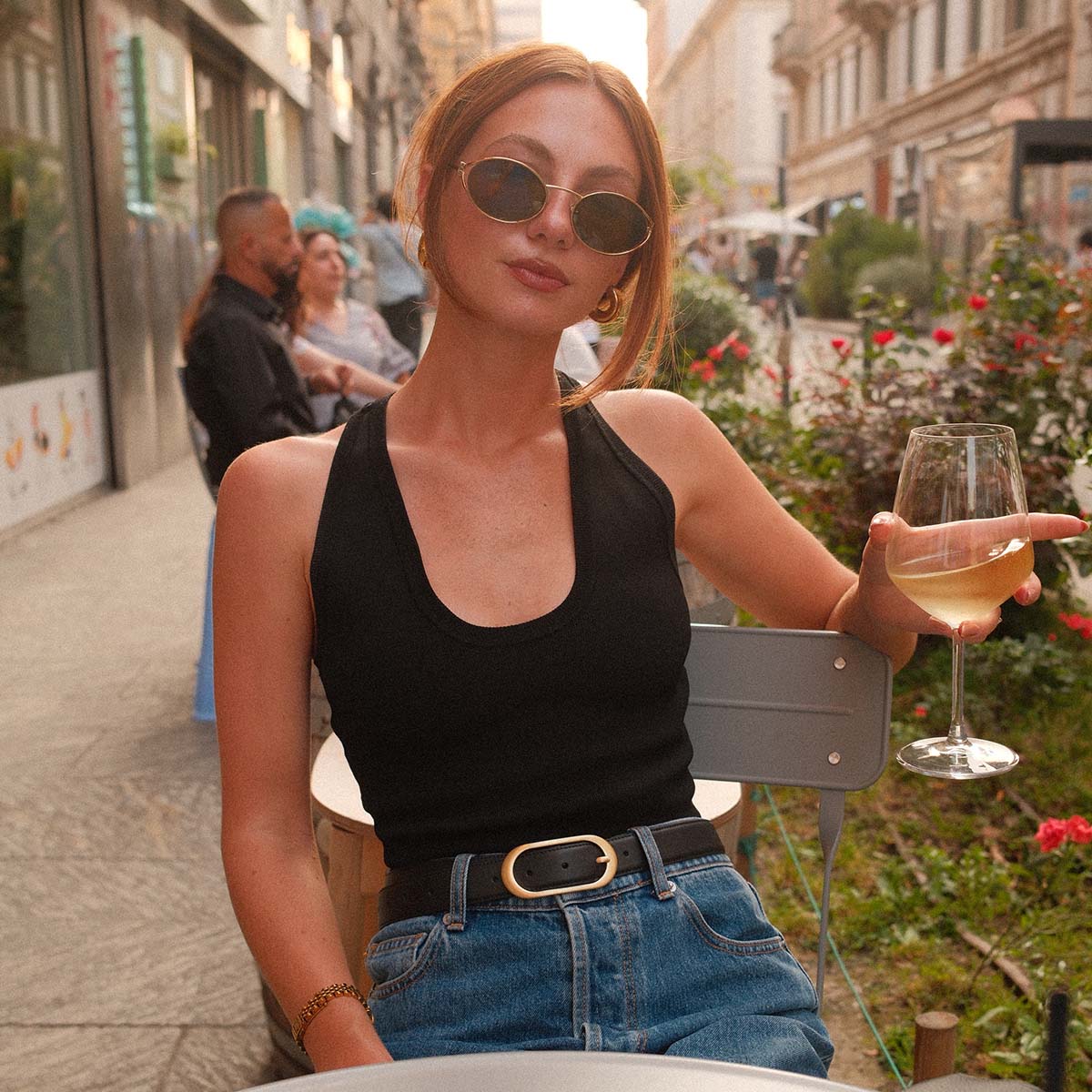 Final Loop Belt - Black Nappa/Gold: The Ultimate Statement Piece