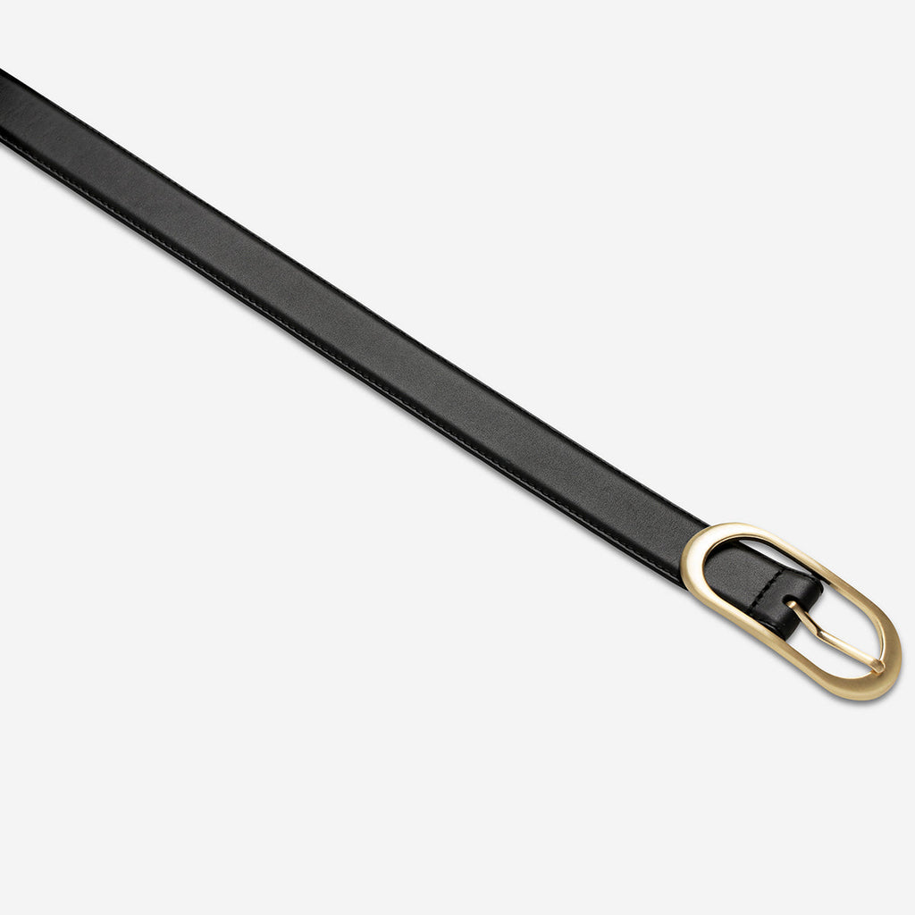 Final Loop Belt - Black Nappa/Gold: The Ultimate Statement Piece