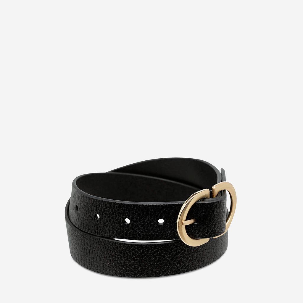 The "In Reverse" Belt: Black/Gold Edition - A Masterpiece of Asymmetrical Elegance