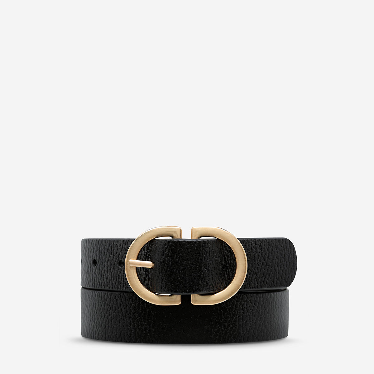 The "In Reverse" Belt: Black/Gold Edition - A Masterpiece of Asymmetrical Elegance